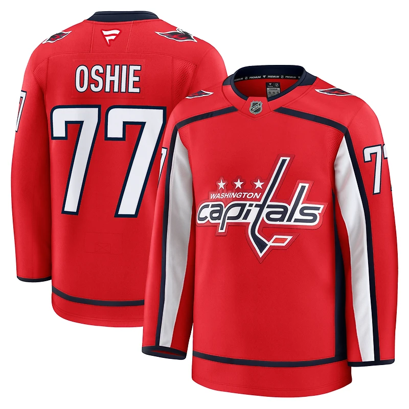 maillot Fanatics TJ Oshie rouge pour homme, de qualité supérieure des Washington Capitals à domicile