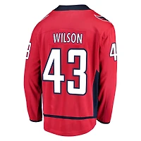 Fanatiques pour hommes de marque Tom Wilson Red Washington Capitals Home Breakaway Player - Maillot