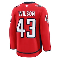 Maillot de qualité supérieure à domicile rouge Tom Wilson des Washington Capitals Fanatics pour hommes