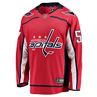 Fanatics pour hommes Trevor van Riemsdyk rouge Maillot d'échappée à domicile des Capitals de Washington