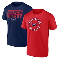 Pack combiné de t-shirts Fanatics Washington Capitals Serve pour hommes
