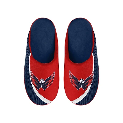 Men's FOCO Washington Capitals Big Logo Color Edge Slippers