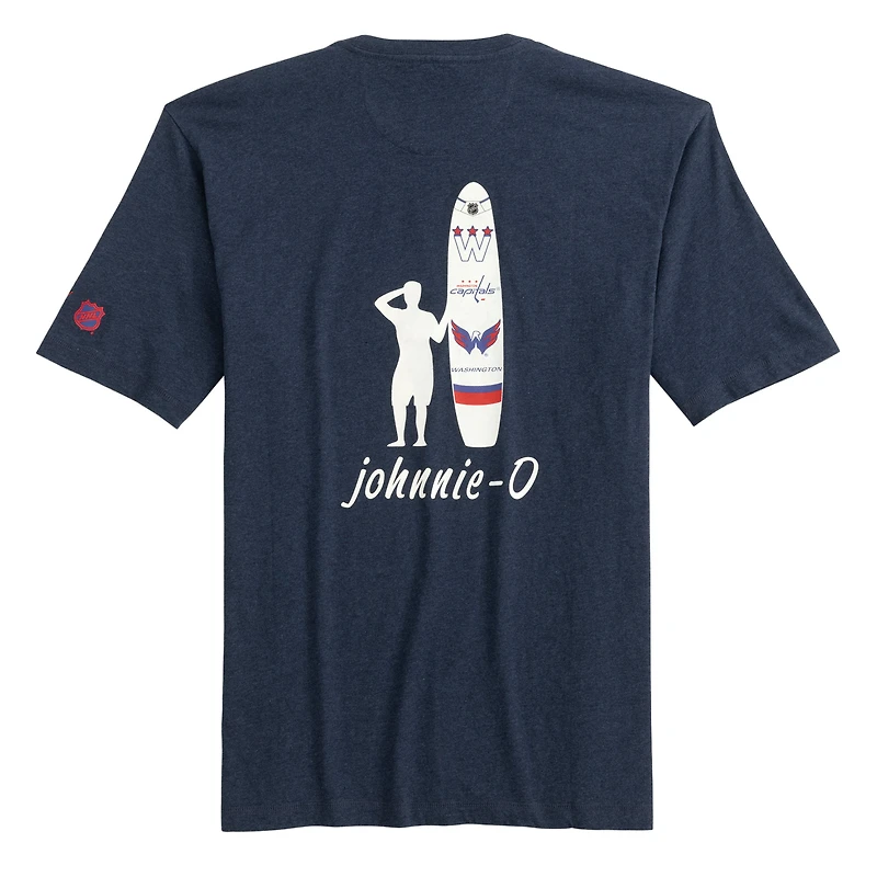 T-shirt Spencer chiné bleu marine des Capitals de Washington pour homme Johnnie-O