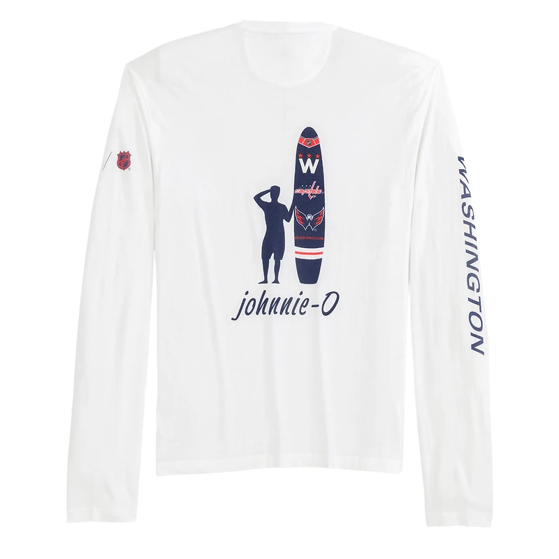 Men's johnnie-O White Washington Capitals Adam Long Sleeve T-Shirt
