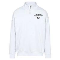 Sweat-shirt à glissière quart de tour Murray City Capsule pour homme, blanc, Washington Capitals