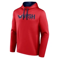 Men's Logo Athletic Red Washington Capitals Head Start Pullover Hoodie
