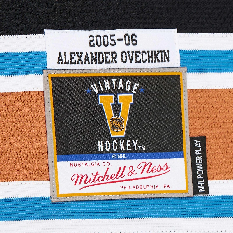Maillot Mitchell & Ness Alexander Ovechkin noir pour homme des Capitals de Washington 2005/06 Power Play