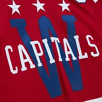 Maillot Homme Mitchell & Ness Alexander Ovechkin Red Washington Capitals 2015 Captain Patch Blue Line Player