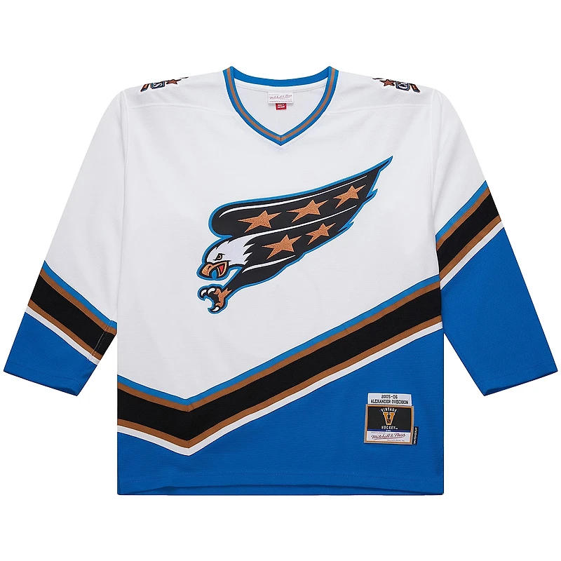 Men's Mitchell & Ness Alexander Ovechkin White Washington Capitals Big Tall 2005/06 Power Play Jersey