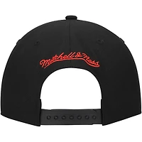 Casquette Snapback noire Mitchell & Ness Washington Capitals Core Team Script 2.0 pour hommes