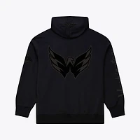 Sweat à capuche polaire Phantom noir Mitchell & Ness Washington Capitals pour homme