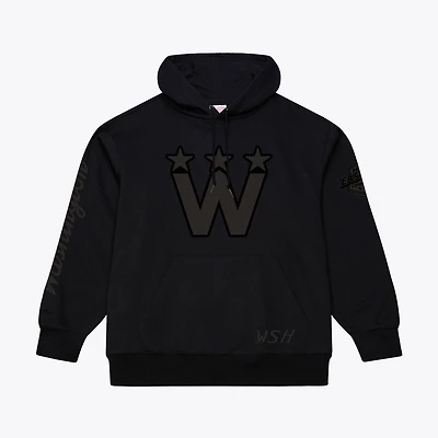 Men's Mitchell & Ness Black Washington Capitals Phantom Fleece Hoodie