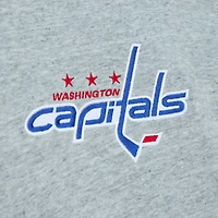 Chandail à capuchon en molleton classique des Capitals de Washington Mitchell & Ness pour homme, gris chiné