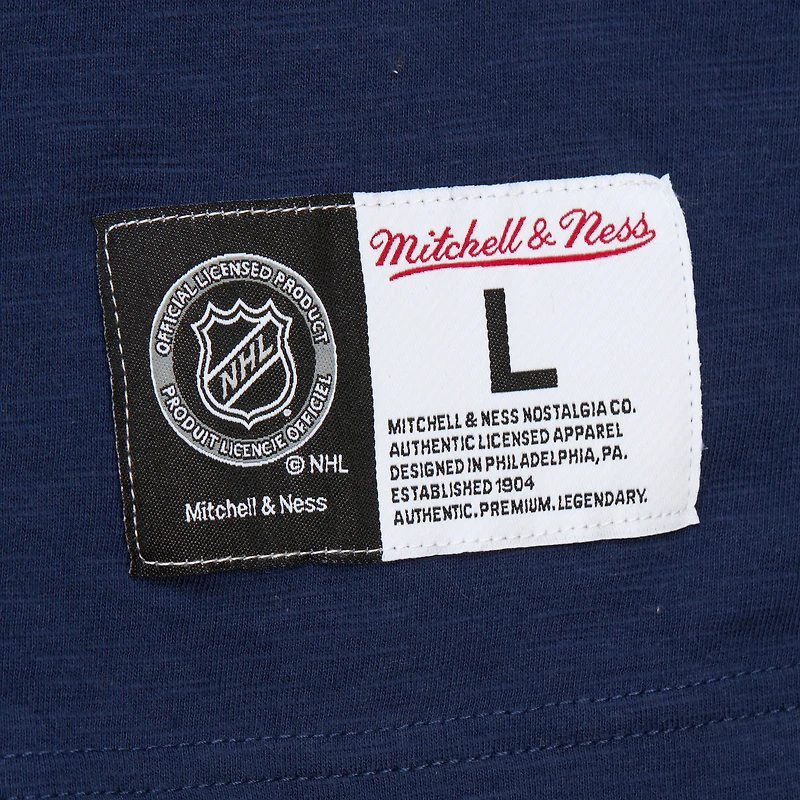 Men's Mitchell & Ness  Navy/Red Washington Capitals Legendary Slub Raglan Long Sleeve T-Shirt