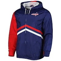 Coupe-vent à fermeture éclair intégrale indéniable des Washington Capitals de la marine Mitchell & Ness pour hommes