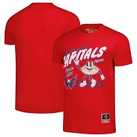 T-shirt rouge pour homme Mitchell & Ness avec motif de nourriture locale des Washington Capitals