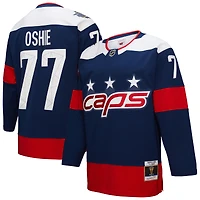 Maillot Power Play bleu marine pour homme Mitchell & Ness TJ Oshie des Washington Capitals