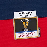 Maillot Power Play bleu marine pour homme Mitchell & Ness TJ Oshie des Washington Capitals