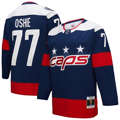 Maillot Power Play bleu marine pour homme Mitchell & Ness TJ Oshie des Washington Capitals