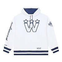 Sweat à capuche en polaire arctique Mitchell & Ness blanc Washington Capitals pour homme