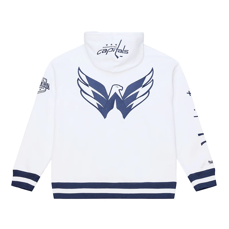 Men's Mitchell & Ness  White Washington Capitals Arctic Fleece Hoodie
