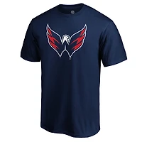 T-shirt bleu marine pour homme avec logo principal des Capitals de Washington