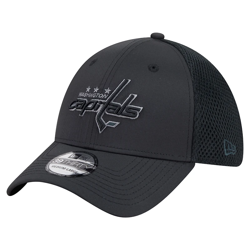 Casquette New Era Blackout 39THIRTY Flex Fit pour homme, coloris Washington Capitals