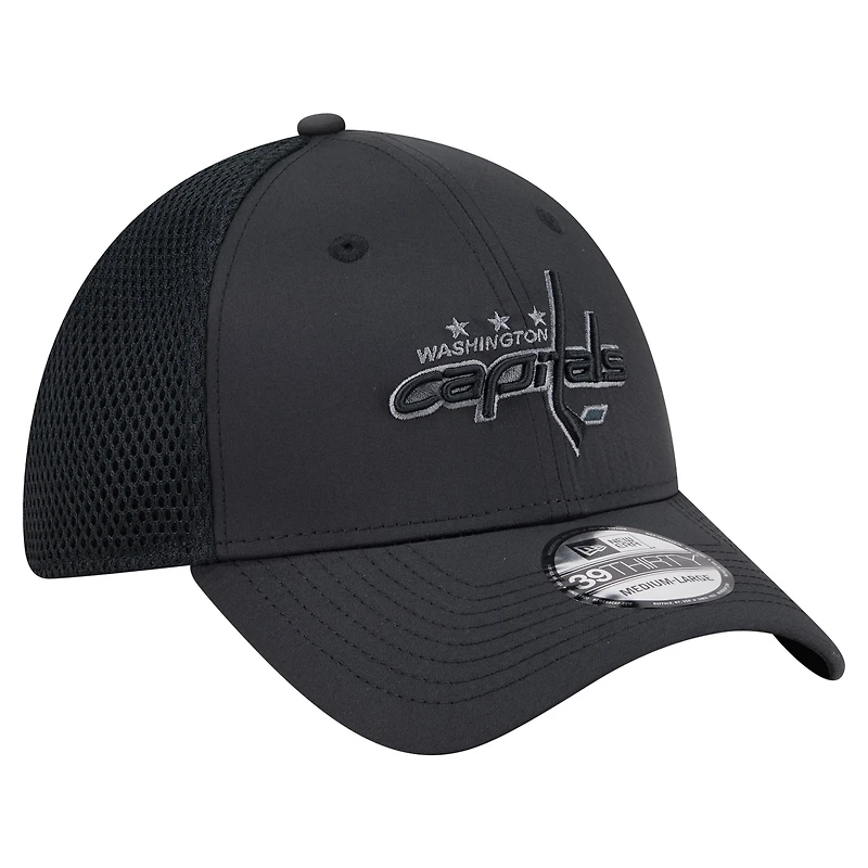 Casquette New Era Blackout 39THIRTY Flex Fit pour homme, coloris Washington Capitals