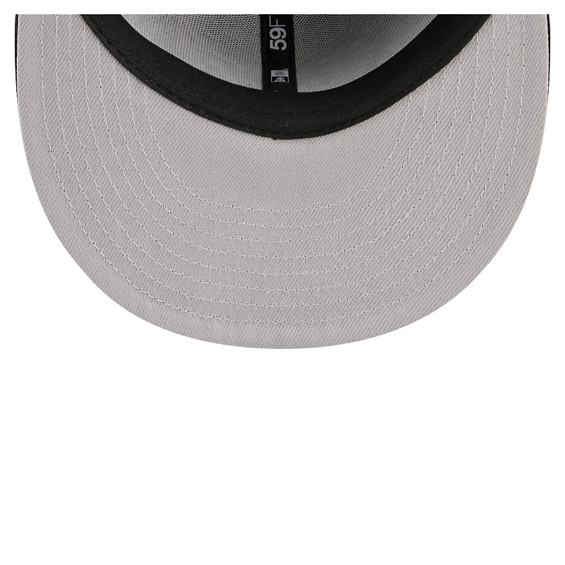 Casquette ajustée New Era 59FIFTY pour homme, noire, Washington Capitals, coloris pop