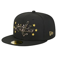 Casquette ajustée 59FIFTY pour homme New Era, motif camouflage numérique, Washington Capitals, noir