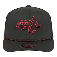 Men's New Era  Black Washington Capitals Sport Vented 9SEVENTY Rope Adjustable Hat