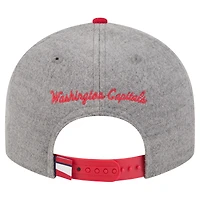 Men's New Era  Gray/Red Washington Capitals Wool Pin Low Profile 9FIFTY Snapback Hat