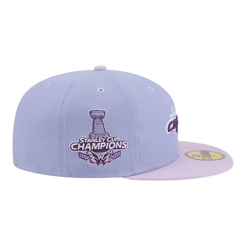 Men's New Era Purple/Light Purple Washington Capitals Lavender Bloom 59FIFTY Fitted Hat
