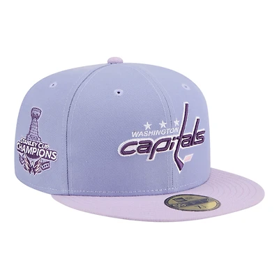 Men's New Era Purple/Light Purple Washington Capitals Lavender Bloom 59FIFTY Fitted Hat