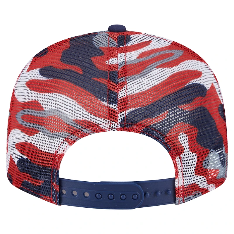 Casquette snapback 9FIFTY camouflage Washington Capitals rouge/bleu marine New Era pour homme
