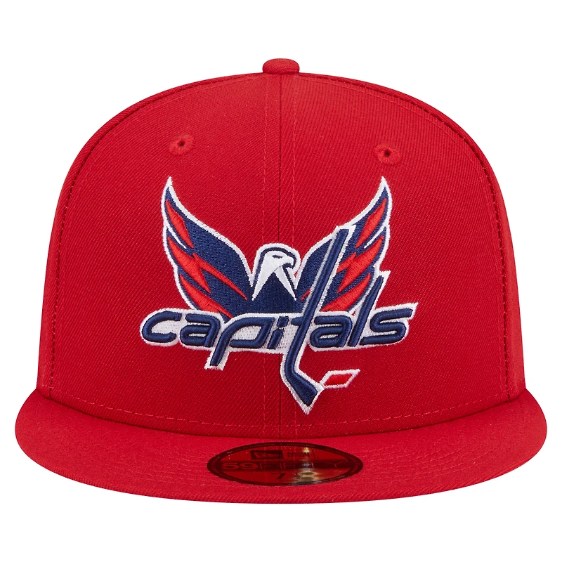 Casquette ajustée Deceptor 59FIFTY rouge des Capitals de Washington pour homme New Era
