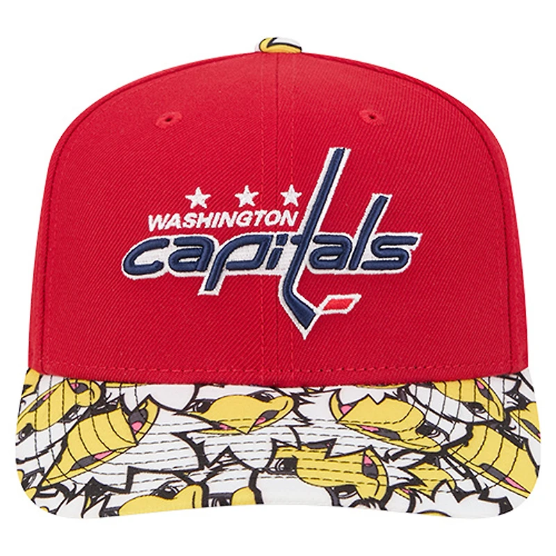 Casquette ajustable 9SEVENTY à visière rouge pour homme New Era des Capitals de Washington