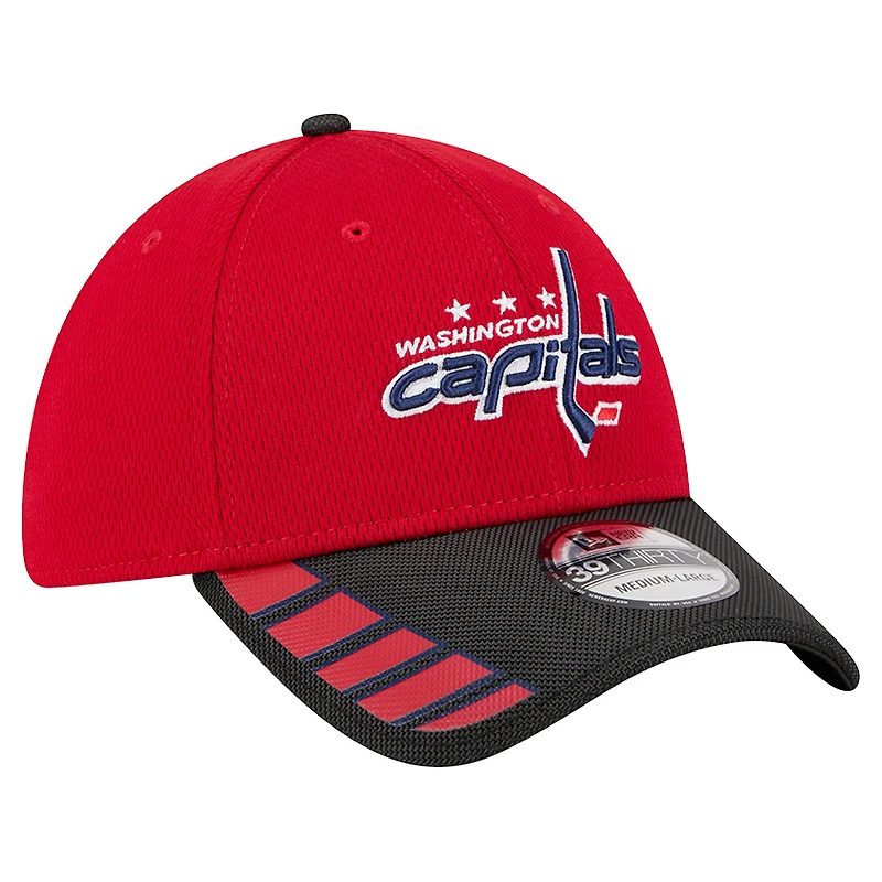 Men's New Era  Red Washington Capitals Visor Hit 39THIRTY Flex Hat