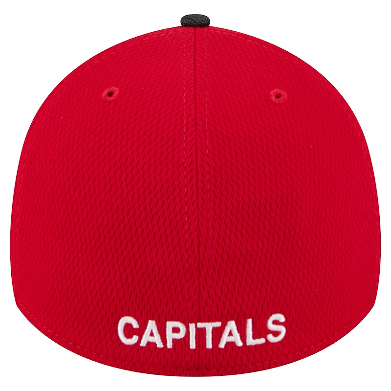 Casquette New Era rouge Washington Capitals Visor Hit 39THIRTY Flex pour homme