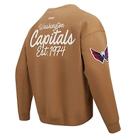 Men's Pro Standard  Brown Washington Capitals Paint the City Pullover Sweatshirt