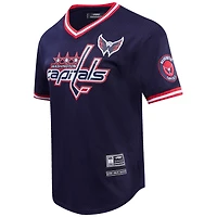 Men's Pro Standard  Navy Washington Capitals Classic Mesh V-Neck T-Shirt