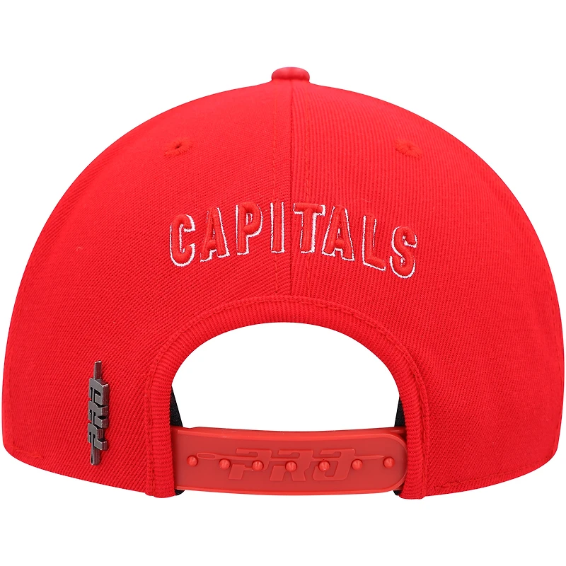 Casquette snapback Pro Standard Washington Capitals Core Classic Logo rouge pour homme