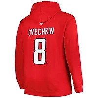 Men's Profile Alexander Ovechkin Red Washington Capitals Big & Tall Name Number Pullover Hoodie