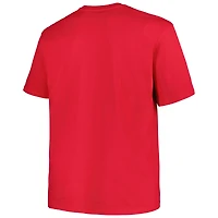 T-shirt profil rouge pour hommes des Capitals de Washington Big & Tall Arch Over Logo