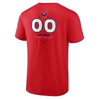T-shirt de milieu terrain personnalisé rouge des Washington Capitals pour homme