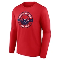 Men's  Red Washington Capitals Native Long Sleeve T-Shirt