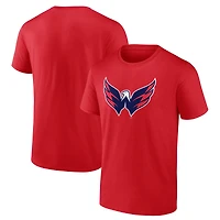 Men's  Red Washington Capitals Shoulder Patch Logo T-Shirt