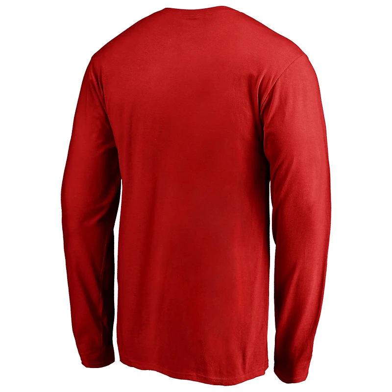 T-shirt rouge à manches longues Victory Arch des Capitals de Washington pour homme
