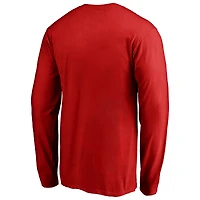 T-shirt rouge à manches longues Victory Arch des Capitals de Washington pour homme