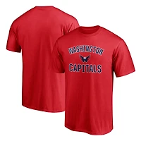 T-shirt rouge pour homme avec arche de la victoire des Capitals Washington